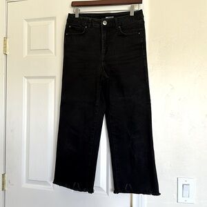 INC high waist black, crop jeans
